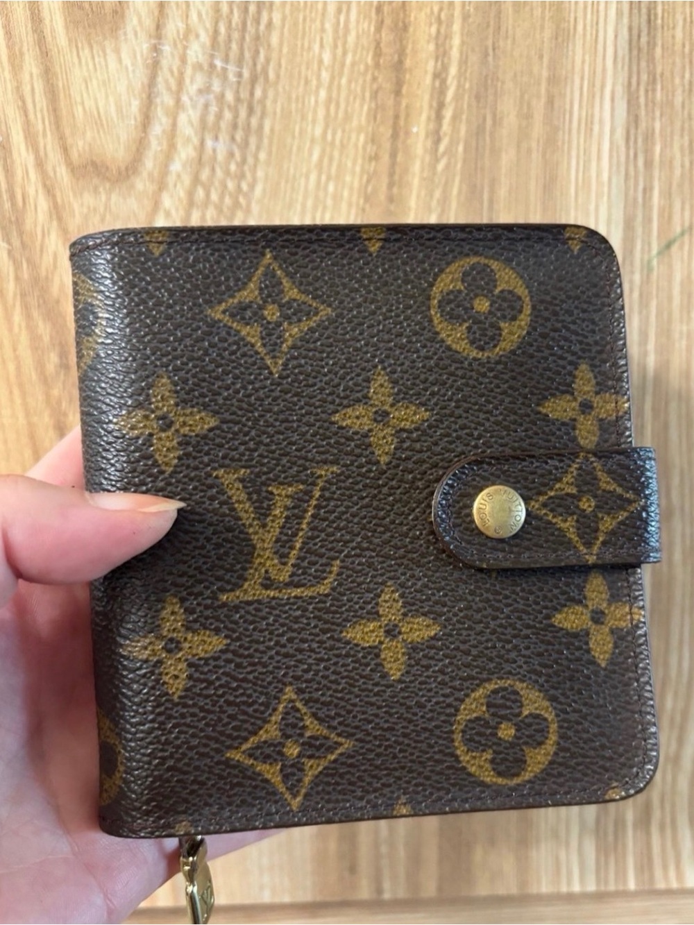 Louis Vuitton Monogram Canvas Brown and Gold Card Holder Wallet